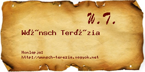 Wünsch Terézia névjegykártya